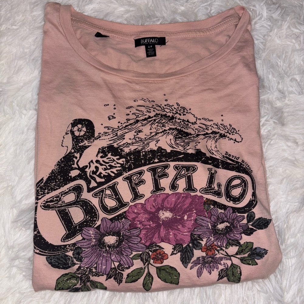 Buffalo David Bitton Light Pink Splash Tee